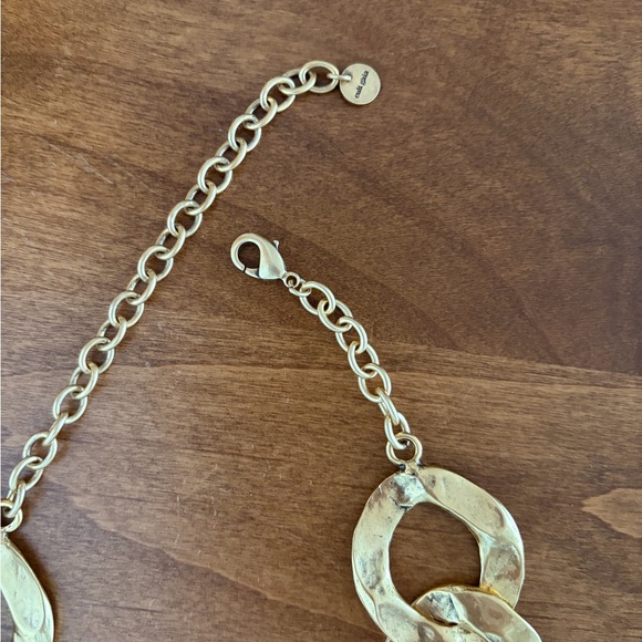cult gaia Hammered Gold Link Collar Necklace - Picture 6 of 7